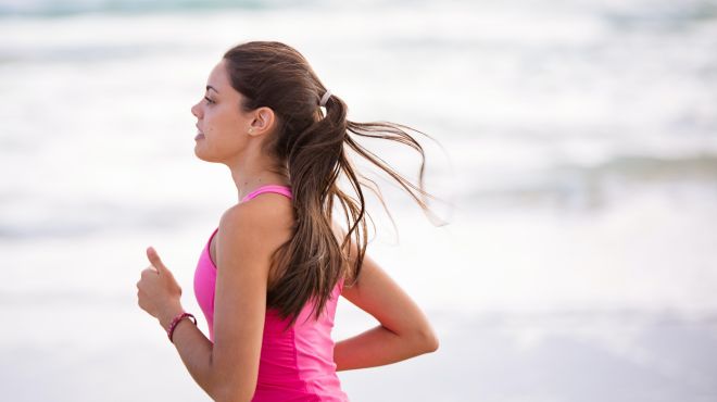 women dreams about herself running for exercise