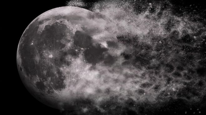 man dream about moon exploding at night sky