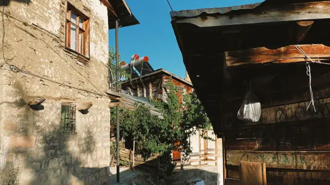 dilapidated house due to earthquake