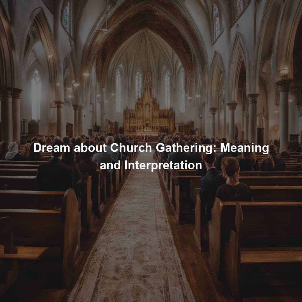 Dream about Church Gathering: Meaning and Interpretation