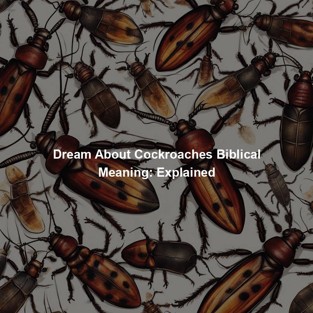Dream About Cockroaches Biblical Meaning: Explained