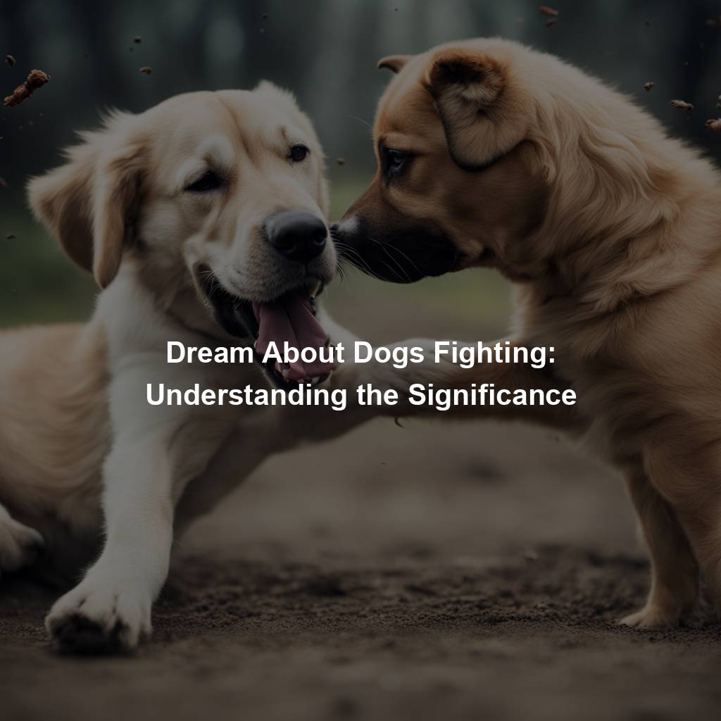 Dream About Dogs Fighting: Understanding the Significance