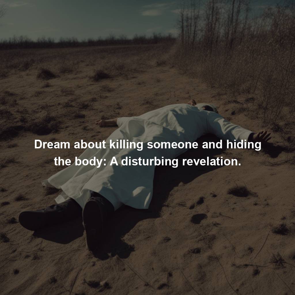 Dream about killing someone and hiding the body: A disturbing revelation.