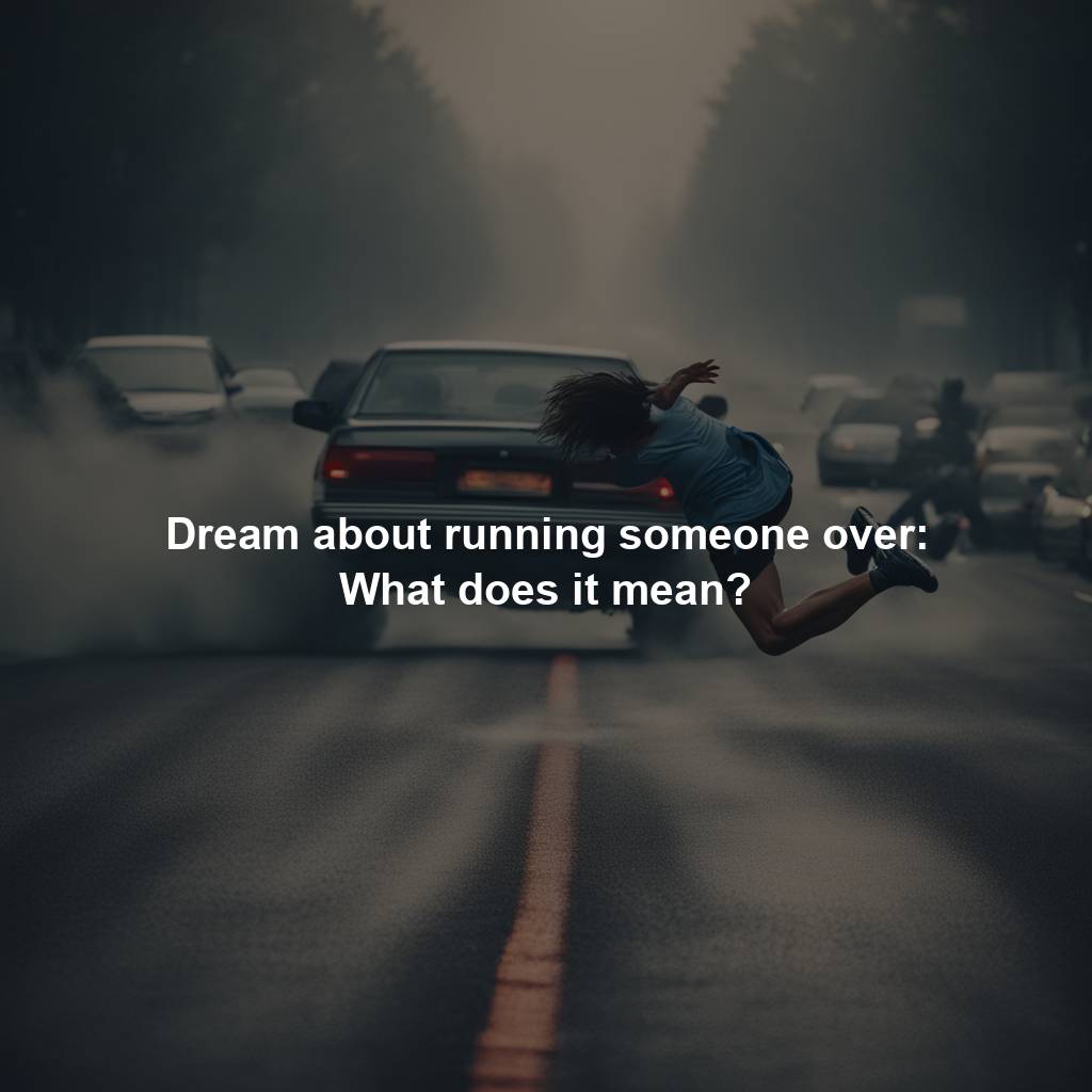 Dream about running someone over: What does it mean?