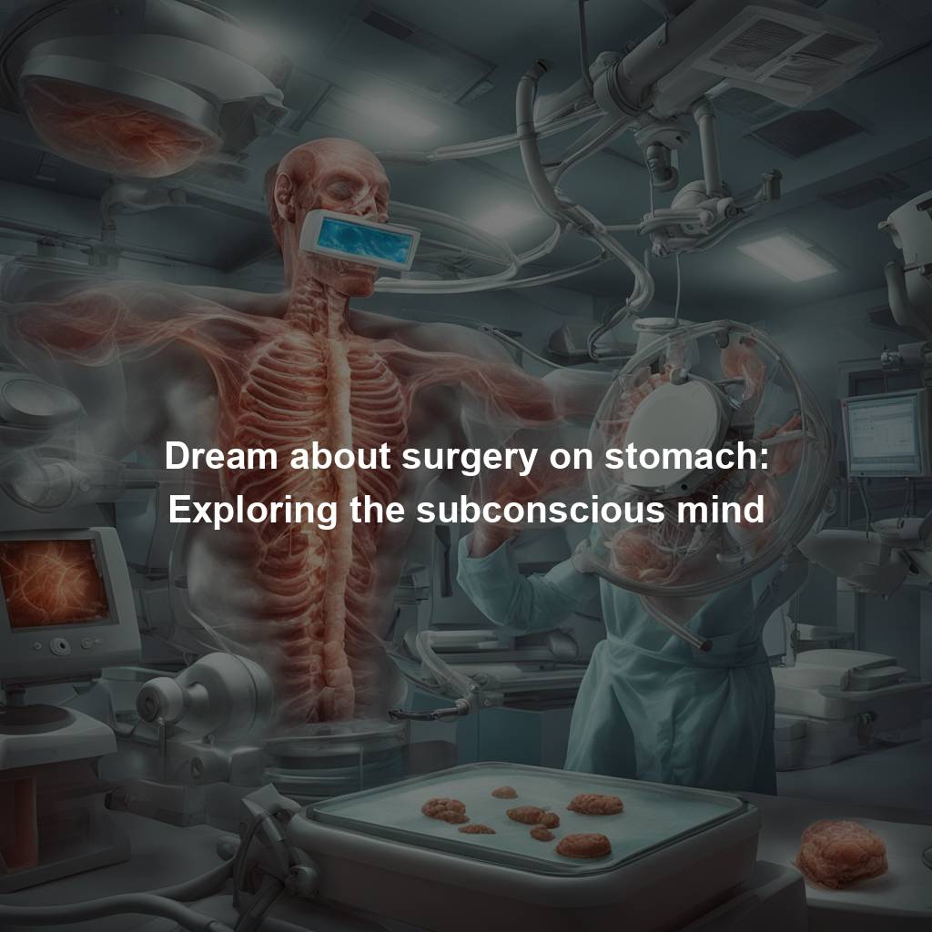 Dream about surgery on stomach: Exploring the subconscious mind