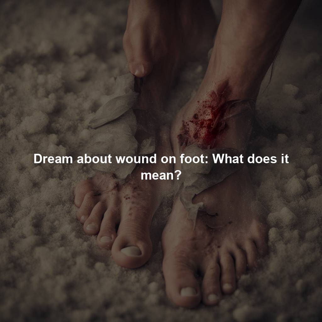 Dream about wound on foot: What does it mean?