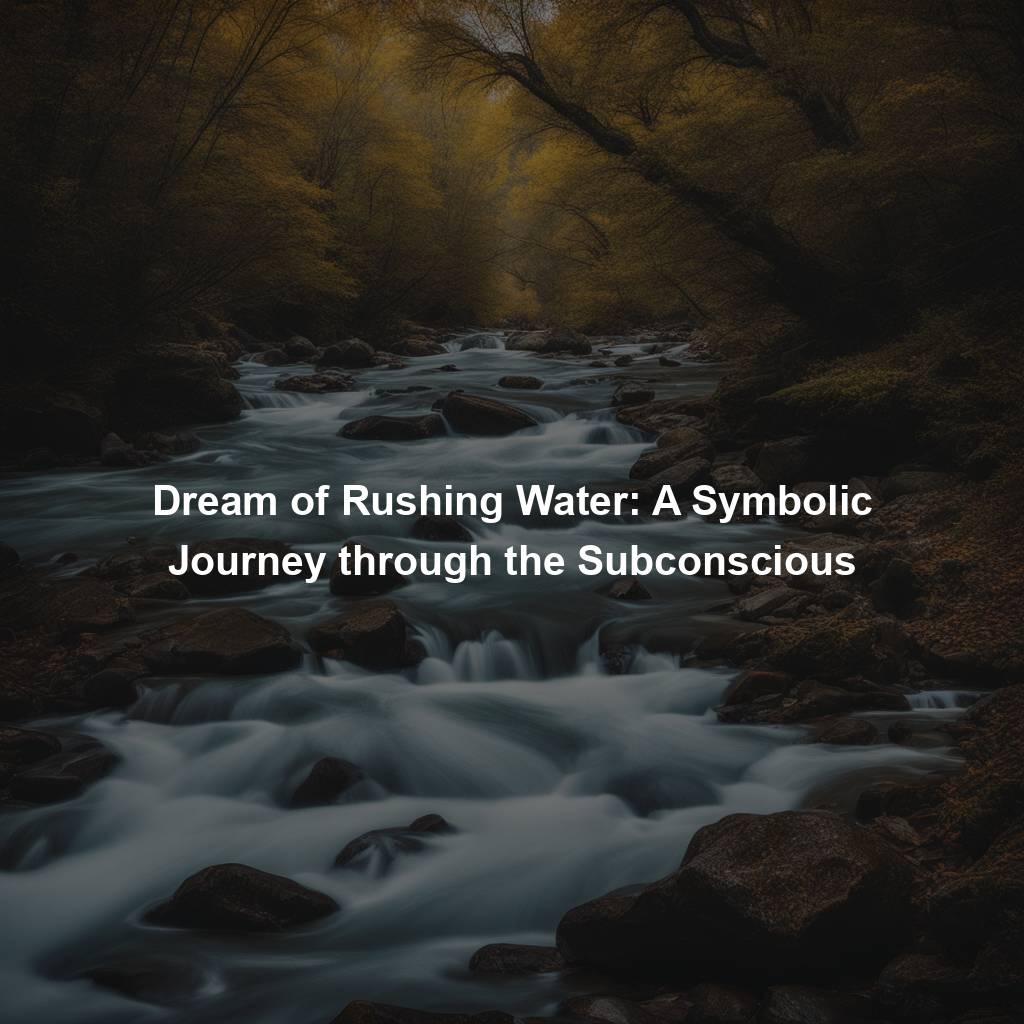 Dream of Rushing Water: A Symbolic Journey through the Subconscious