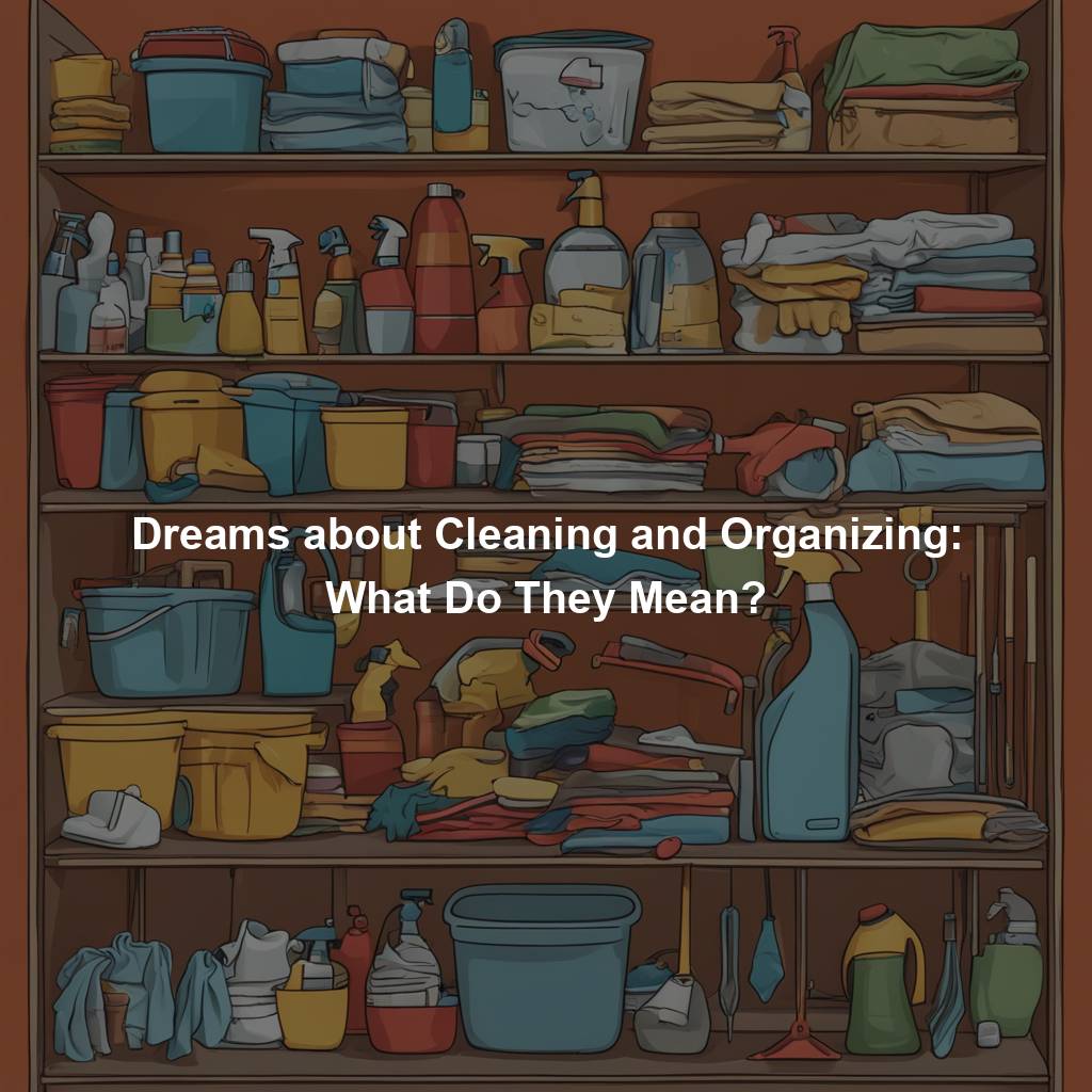 Dreams about Cleaning and Organizing: What Do They Mean?